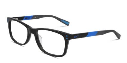 Nike 5538 Kids Black, Blue glasses - Black / Blue - Angle View