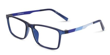 Flexon J4020N Kids Blue glasses - Blue - Angle View