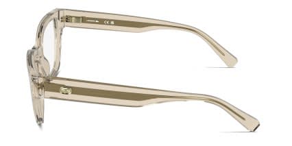 Lacoste L4015 Beige, Clear glasses - Beige / Clear - Side View