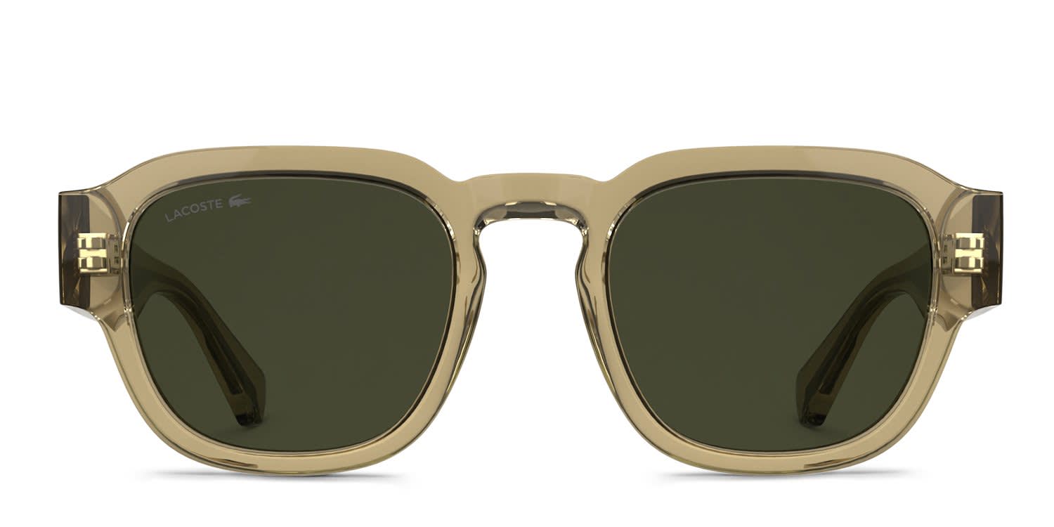 Lacoste L6090S Brown, Clear glasses - Brown / Clear - Frontal View
