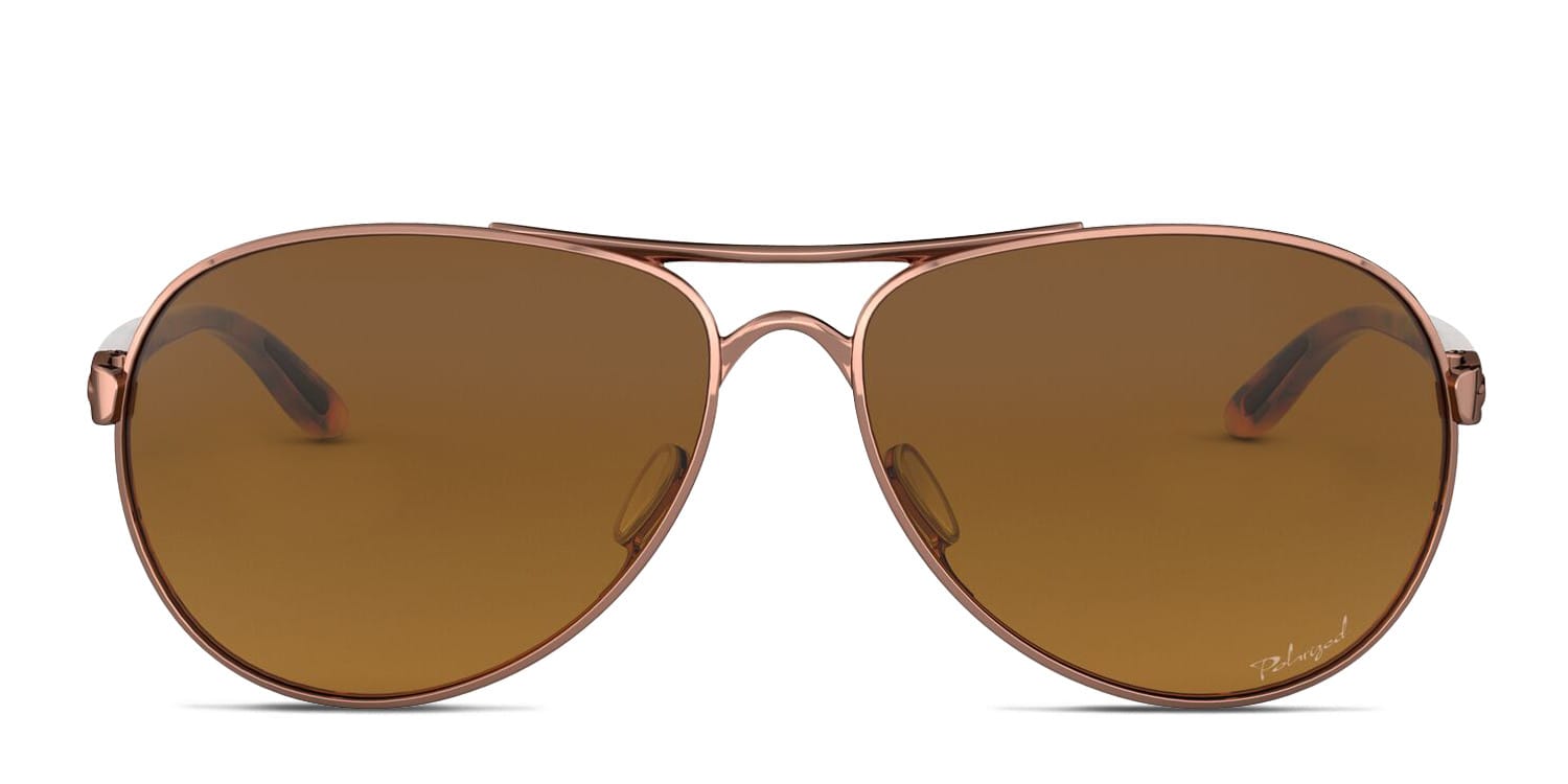 Oakley OO4079 Feedback Brown , Gold , Pink glasses - Brown / Pink / Gold - Frontal View
