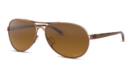 Oakley OO4079 Feedback Brown , Gold , Pink glasses - Brown / Pink / Gold - Angle View