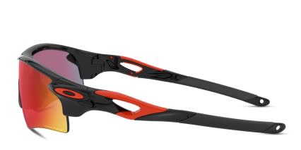 Oakley OO9206 Radarlock Path (A) Shiny Black, Red glasses - Shiny Black / Red - Side View