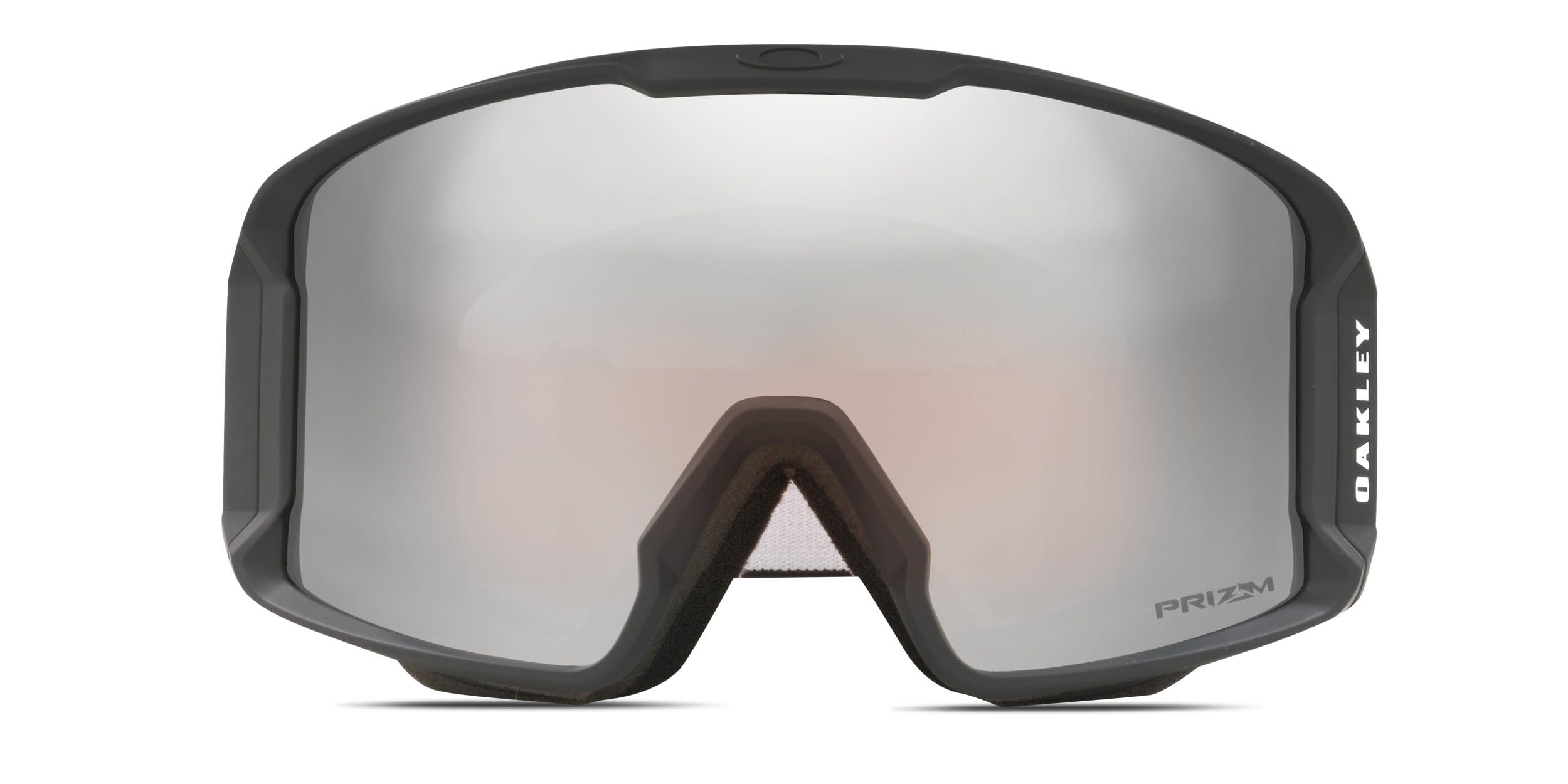 Oakley OO7070 Line Miner L Prizm Snow Goggle w/Clip-in Black, Silver glasses - Black / Silver - Frontal View
