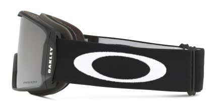 Oakley OO7070 Line Miner L Prizm Snow Goggle w/Clip-in Black, Silver glasses - Black / Silver - Side View
