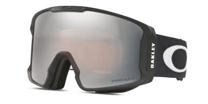 Oakley OO7070 Line Miner L Prizm Snow Goggle w/Clip-in Black, Silver glasses - Black / Silver - Angle View