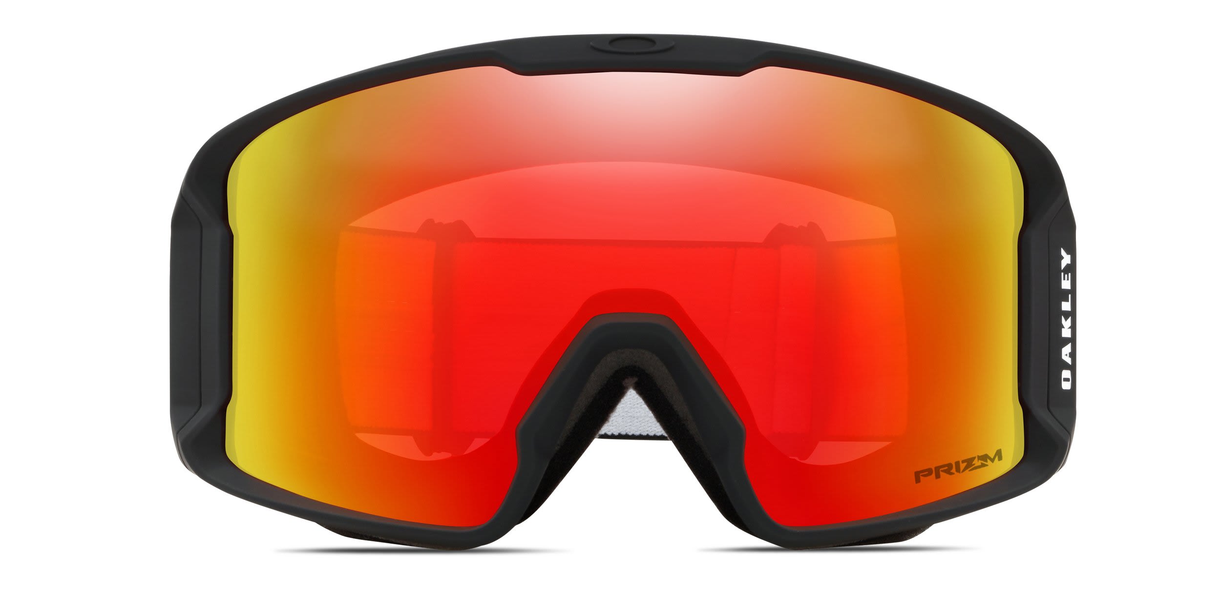 Oakley OO7070 Line Miner L Prizm Snow Goggle w/Clip-in Black, Red glasses - Black / Red - Frontal View