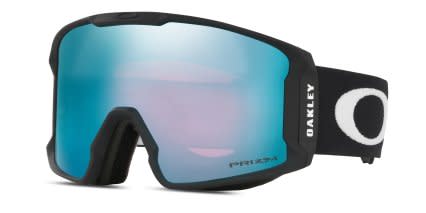 Oakley OO7070 Line Miner L Prizm Snow Goggle w/Clip-in Black, Blue glasses - Black / Blue - Angle View