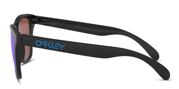 Oakley OO9245 Frogskins (A) Matte Black, Blue Sunglasses