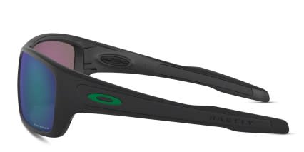 Oakley OO9263 Turbine Black , Green glasses - Black / Green - Side View