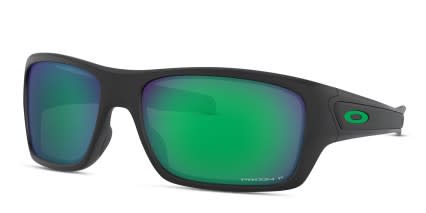 Oakley OO9263 Turbine Black , Green glasses - Black / Green - Angle View