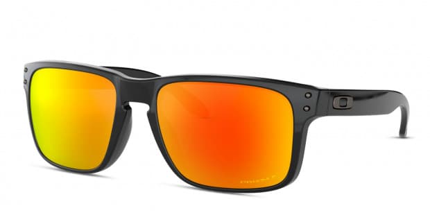 Oakley OO9102 Holbrook Shiny Black Red Sunglasses