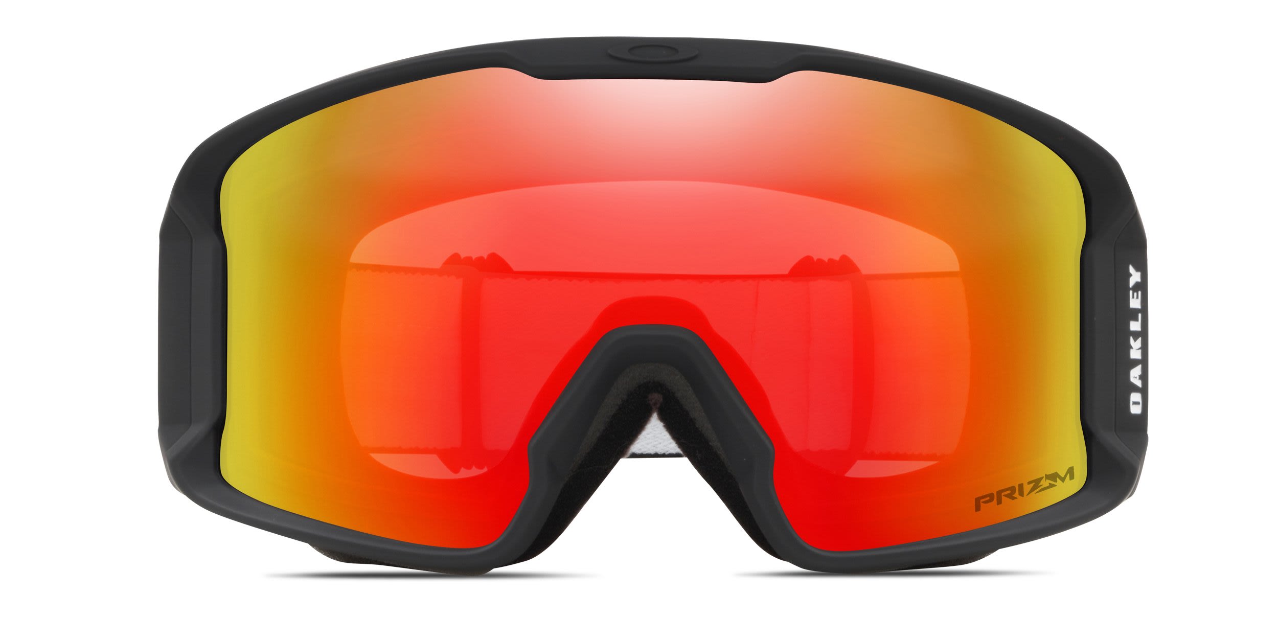 Oakley OO7093 Line Miner M Snow Goggle Prizm w/Clip-in Black, Red glasses - Black / Red - Frontal View
