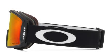 Oakley OO7093 Line Miner M Snow Goggle Prizm w/Clip-in Black, Red glasses - Black / Red - Side View
