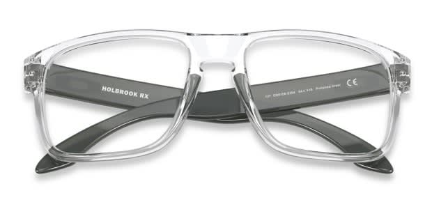 Oakley OX8156 Holbrook RX Clear/Gray Eyeglasses | Includes FREE Rx