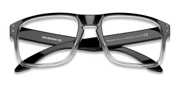 Oakley OX8156 Holbrook RX Shiny Black/Clear Eyeglasses | Includes