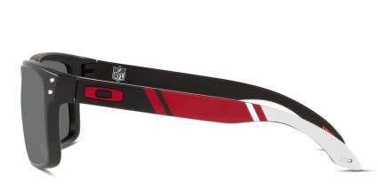 Oakley OO9102 Atlanta Falcons Holbrook Matte Black, Red glasses - Matte Black / Red - Side View