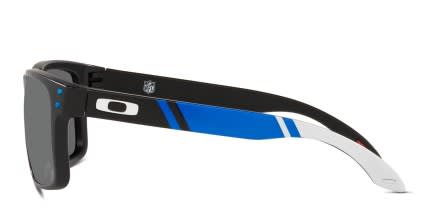 Oakley OO9102 Carolina Panthers Holbrook Matte Black, Blue glasses - Matte Black / Blue / Gray - Side View