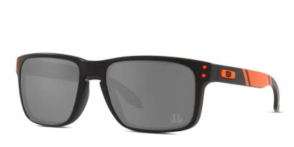 Oakley OO9102 Cincinnati Bengals Holbrook Matte Black, Orange glasses - Matte Black / Orange - Angle View