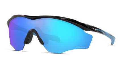 Oakley OO9343 M2 Frame XL Shiny Black, Blue glasses - Shiny Black / Blue - Angle View