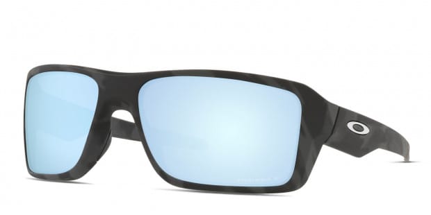 Oakley OO9380 Double Edge black gray frame with PRIZM deep water polarized lenses. Lenses provide 100 UV protection