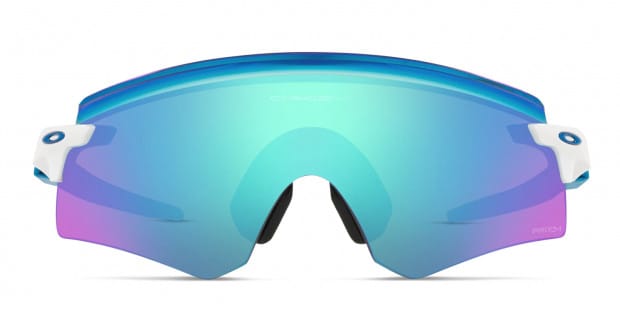 Oakley OO9471 Encoder white frame with PRIZM sapphire lenses. Lenses provide 100 UV protection