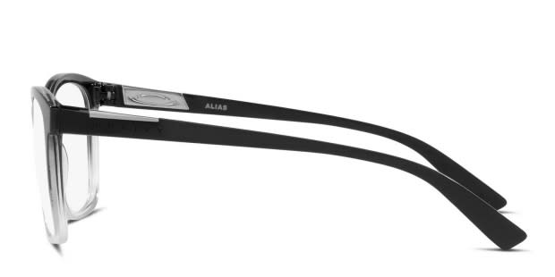 Oakley OX8155 Alias Shiny Black/Clear Eyeglasses | Includes