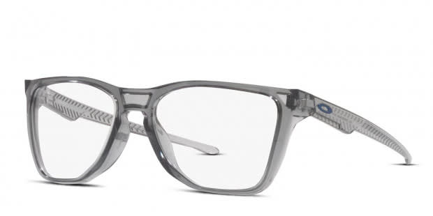 Oakley OX8058 The Cut Gray Clear Eyeglasses Includes FREE Rx Lenses