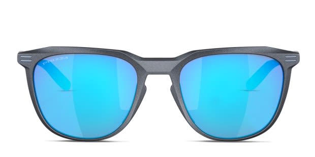Oakley OO9286 Thurso blue gray frame with PRIZM sapphire lenses. Lenses provide 100 UV protection
