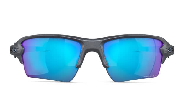 Oakley OO9188 Flak 2.0 Xl blue , gray frame with PRIZM sapphire polarized  lenses. Lenses provide 100% UV protection.