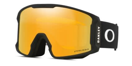 Oakley OO7070 Line Miner L Prizm Snow Goggle w/Clip-in Black, Yellow glasses - Black / Yellow - Angle View