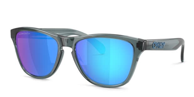 KM-165 　サイン有り‼️　青瑪瑙カメオルース Oakley OO9508 Frogskins S clear , black frame with PRIZM sapphire