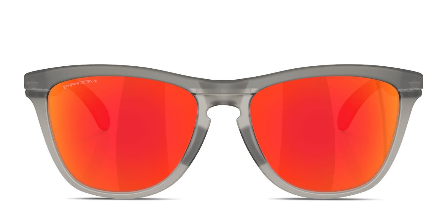Oakley OO9533 HSTN Sq gray frame with PRIZM ruby lenses. Lenses
