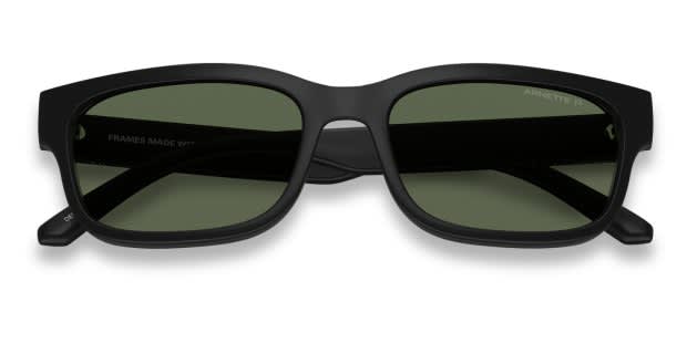 Arnette AN4363 Defyer black frame with dark green polarized lenses