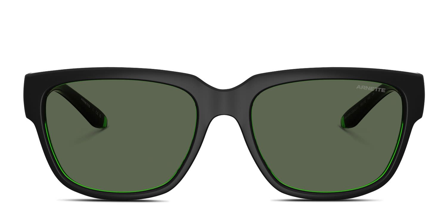 Arnette AN4366 Bounce Black, Green glasses - Black / Green - Frontal View