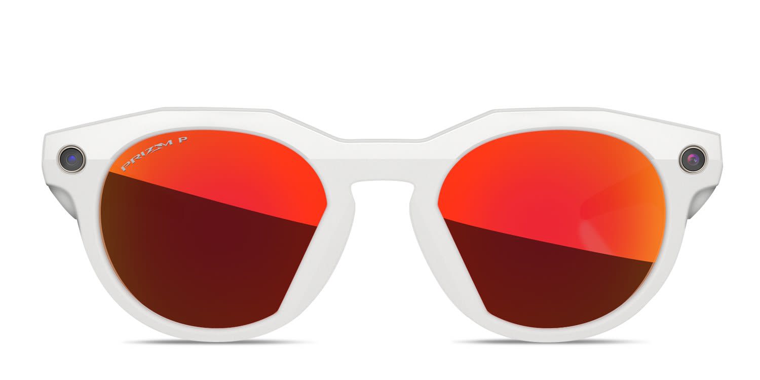 Oakley Meta HSTN OW8002 AI Glasses Prizm White glasses - White - Frontal View