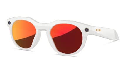Oakley Meta HSTN OW8002 AI Glasses Prizm White glasses - White - Angle View