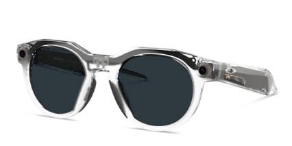 Oakley Meta HSTN OW8002 AI Glasses Prizm Transitions Gray, Clear glasses - Gray / Clear - Angle View