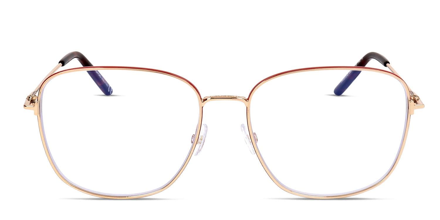 Tom Ford TF5572-B Gold/Red Eyeglasses | Includes FREE Rx Lenses