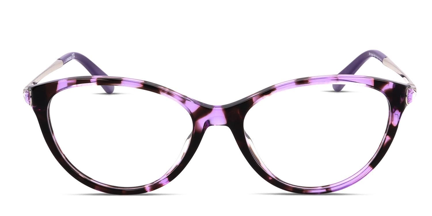 Swarovski SK5349 Tortoise/Purple Eyeglasses | Includes FREE