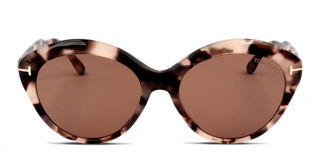 Tom Ford Maxine T-monogram Round Acetate Sunglasses