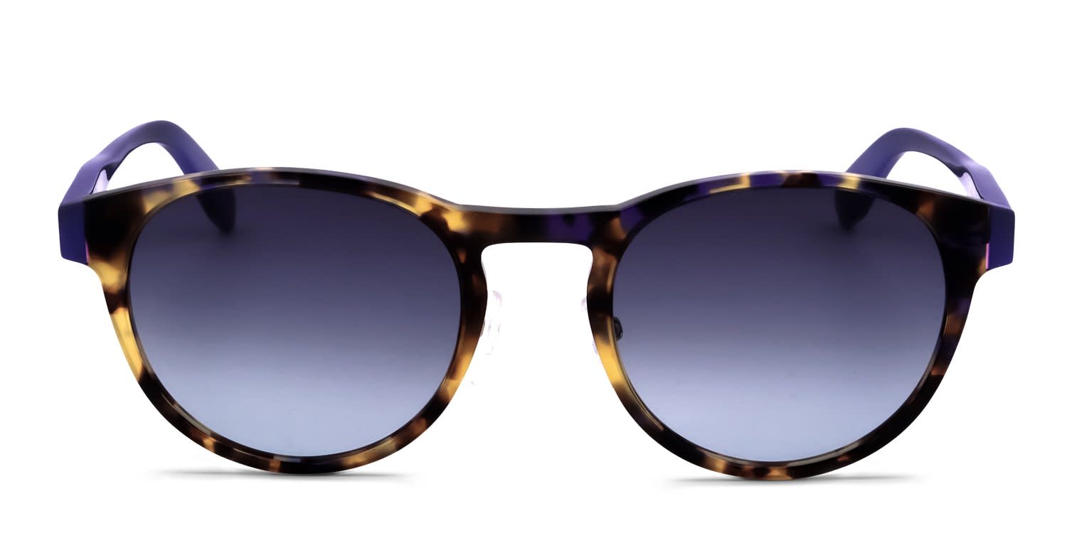 adidas Women\'s Tortoiseshell Frame Sunglasses with Purple Gradient Lenses Tortoise Classic Acetate Trapezoid Gradient Sunglasses with  main image 4