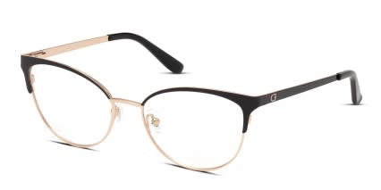 Guess GU2796 Black, Gold glasses - Black / Gold - Angle View