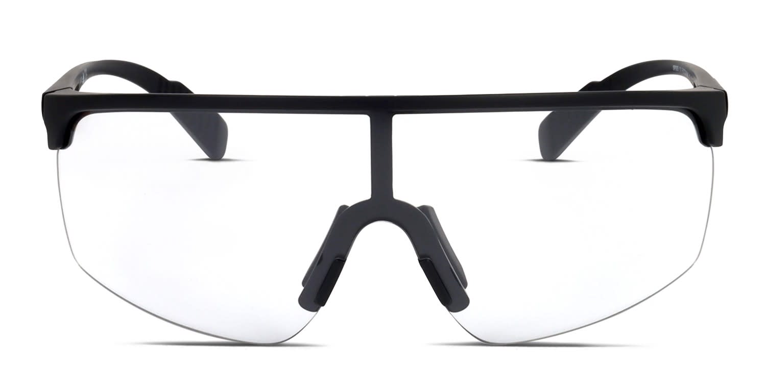 Adidas SP0005 Black, Clear glasses - Black / Clear - Frontal View
