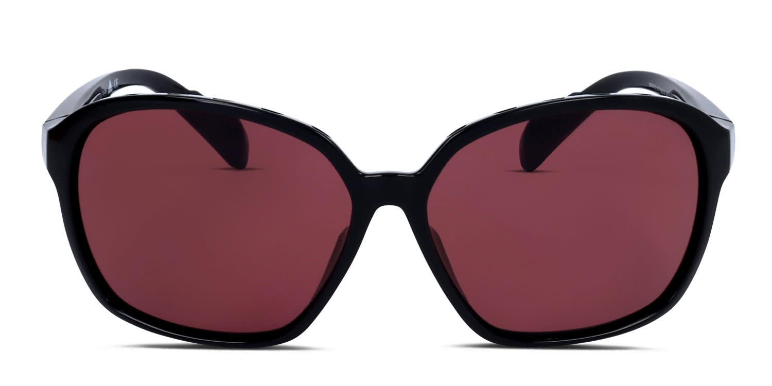 Adidas SP0013 Black, Red glasses - Black / Brown - Frontal View