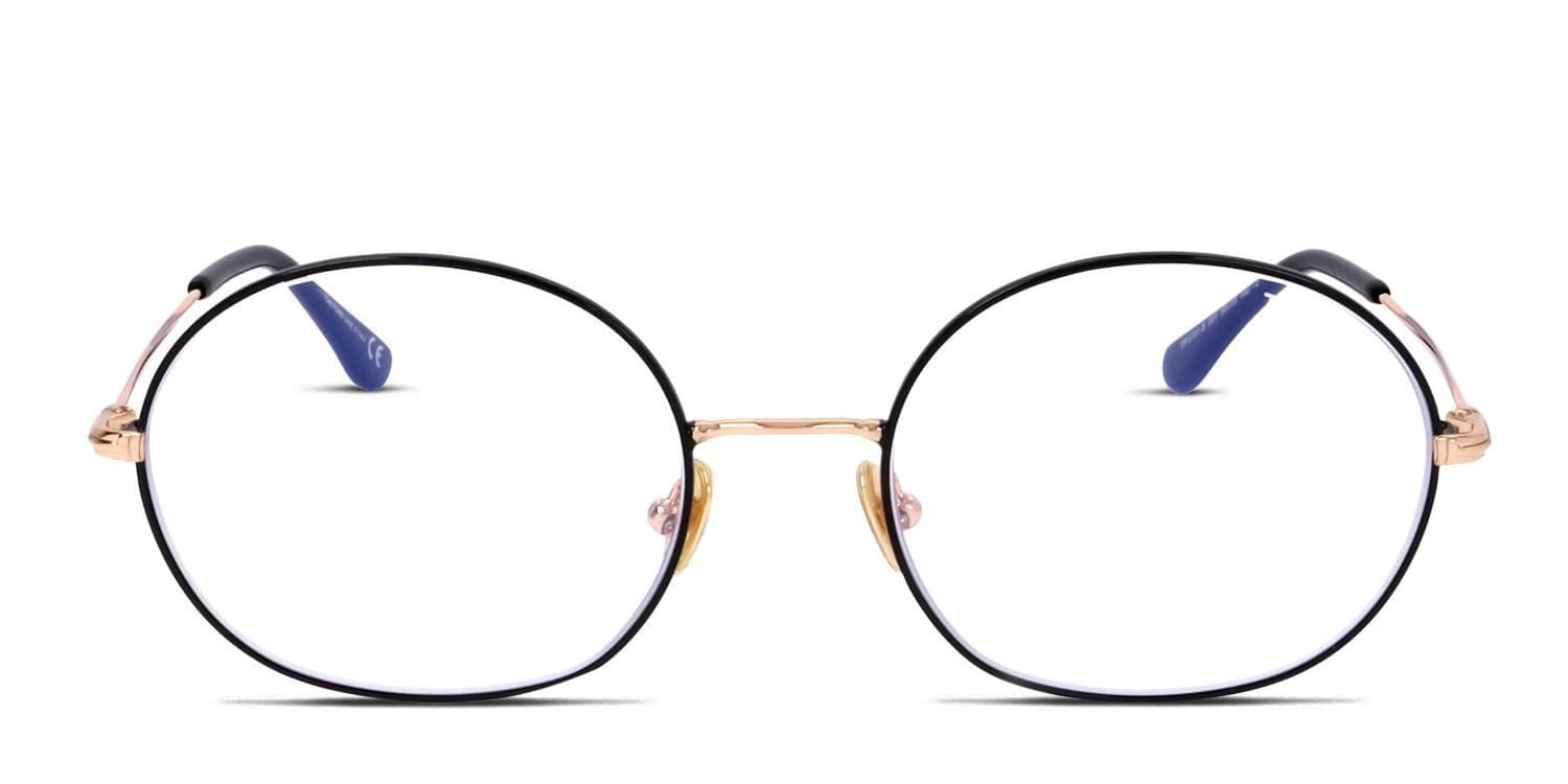 Tom Ford TF5701-B Black/Gold Eyeglasses | Includes FREE Rx Lenses