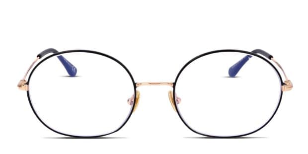 Tom Ford TF5701-B Black/Gold Eyeglasses | Includes FREE Rx Lenses
