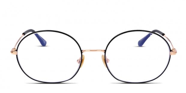 Tom Ford TF5701-B Black/Gold Eyeglasses | Includes FREE Rx Lenses