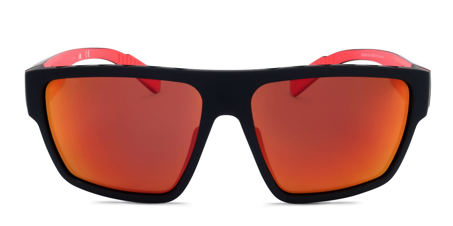 Adidas SP0008 Black glasses - Black - Frontal View