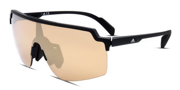 Adidas SP0018 black frame with brown flash lenses. Lenses provide